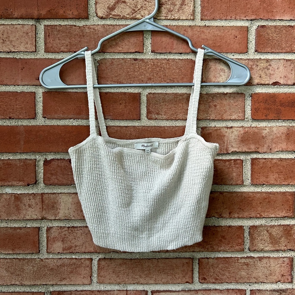 MADEWELL CROPPED RIBBED CAMISOLE